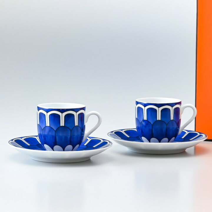 楽天市場】エルメス HERMES ブルーダイユール 030017P2 コーヒーカップ 