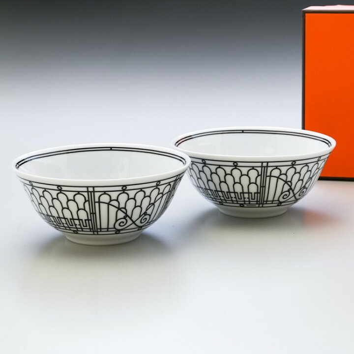 楽天市場】エルメス HERMES Hデコ ライスボウル ペア H DECO アッシュ 