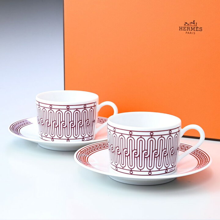 楽天市場】エルメス HERMES Hデコ ティーカップ＆ソーサー ペア H DECO 