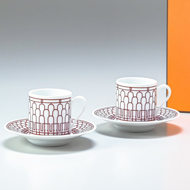 楽天市場】エルメス HERMES Hデコ コーヒーカップ＆ソーサー ペア H 