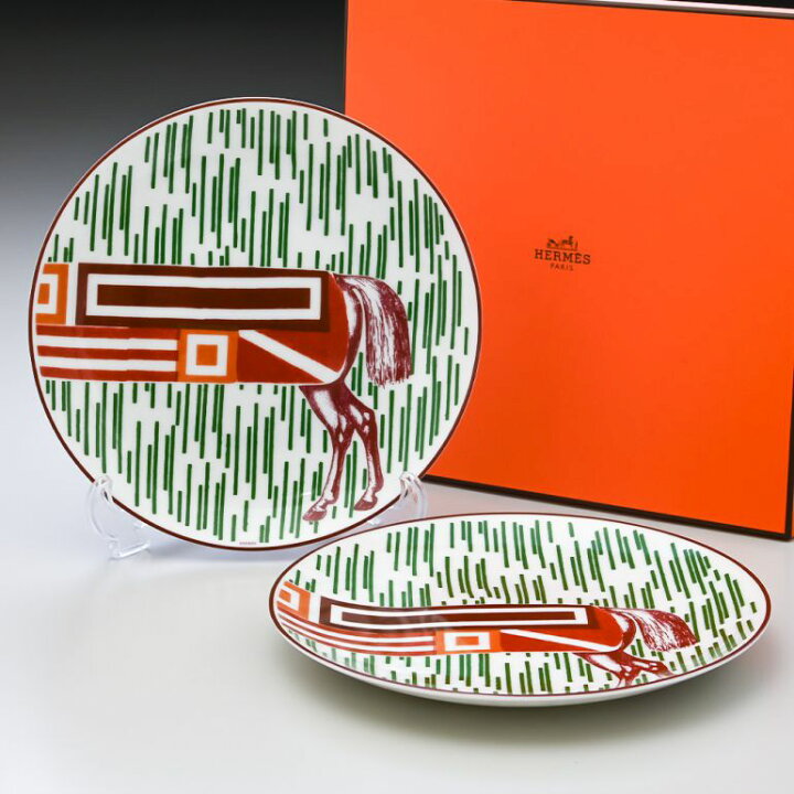 楽天市場】エルメス HERMES デザートプレート ペア 21cm イポモビル 