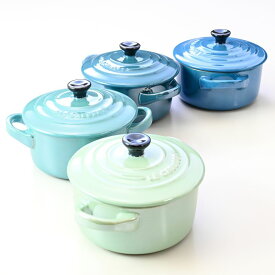 【エントリー10倍★4日20:00から11日1:59】ル・クルーゼ Le Creuset ミニ ココット・ロンド 10cm ギフトセット ストーンウェアシリーズ メタリックス プチ 4色 4個セット キャセロールブルー 69212108139131｜ キッチン 父の日 【スペシャルラッピング大B対応(別売り)】