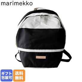 マリメッコ Marimekko リュック バックパック デイバッグ MINI Galleria　ミニギャレリア ホワイト×ブラック　047077 190