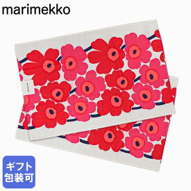 マリメッコ タオル ティータオル キッチンタオル 2枚セット Unikko ウニッコ ホワイト×レッド×ブラック 070683 001 北欧 北欧雑貨 北欧デザイン 北欧食器【スペシャルラッピング660円(別売り)】ネコポス限定