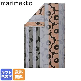 マリメッコ marimekko デュベカバー Unikko ウニッコ 掛け布団カバー シングル 150×210cm ブルー×オフホワイト×ピーチ 071532 125
