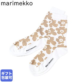 マリメッコ marimekko レディース ソックス 靴下 くつ下 花柄 ウニッコ ヒエタ UNIKKO HIENO ベージュ×ホワイト 全2サイズ 090595 180 メール便可275円