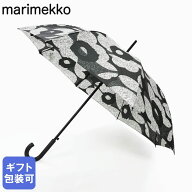 マリメッコ marimekko 傘 長傘 アンブレラ ジャンプ傘 雨傘 スティック ウニッコ ブラック グレー 94642 …