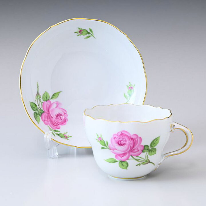 楽天市場】マイセン ピンクローズ ピンクの薔薇 コーヒーカップ 