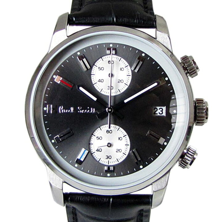 楽天市場 ポールスミス Paul Smith 時計 腕時計 クロノグラフ メンズ ブロック Block Chrono グレー ブラック シルバー レザーベルト P Alevel エイレベル