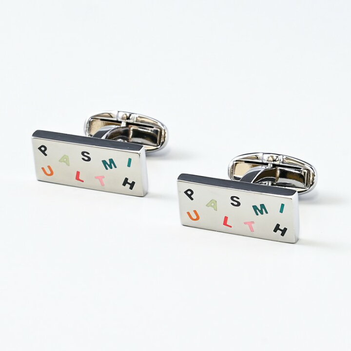 楽天市場 ポールスミス Paul Smith カフス メンズ カフリンクス カフスボタン マルチカラー ロゴ シルバー Cuff Eclogo 97 Alevel エイレベル