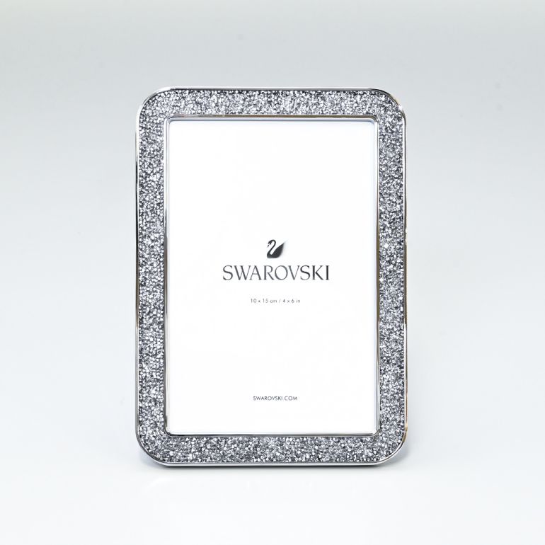 スワロフスキー SWAROVSKI フォトフレーム インテリア Minera ポストカードサイズ対応 Silver Tone 写真立て シルバー  5379518 | Alevel（エイレベル）