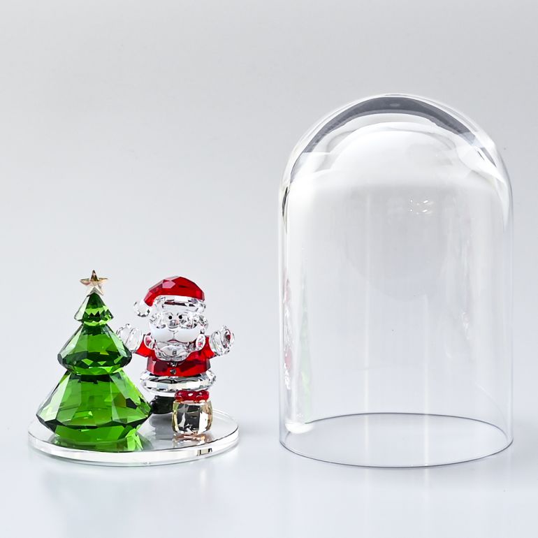 【名入れ込】 スワロフスキー SWAROVSKI クリスタルフィギュア ガラス鐘 ディスプレイ クリスマスツリーとサンタ Christmas  クリスマス オブジェ 置物 5403170 | Alevel（エイレベル）