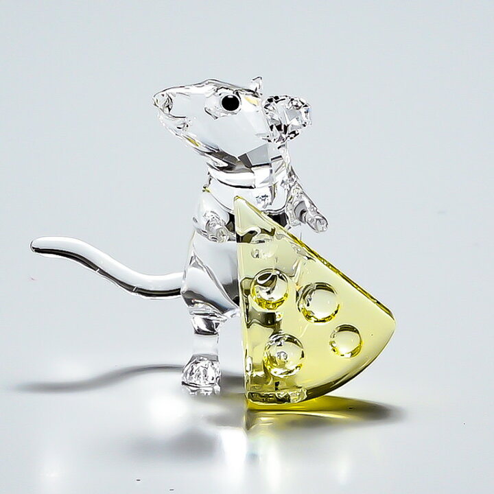 楽天市場】スワロフスキー SWAROVSKI フィギュリン ネズミとチーズ  