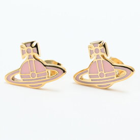 ヴィヴィアンウエストウッド Vivienne Westwood ピアス ミニメタルケイト イエローゴールド×ライトピンク｜ アクセサリー【スペシャルラッピングB対応(別売り)】