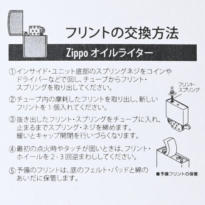 楽天市場】ジッポー ZIPPO 純正フリント 発火石 6粒入り クロネコゆう 