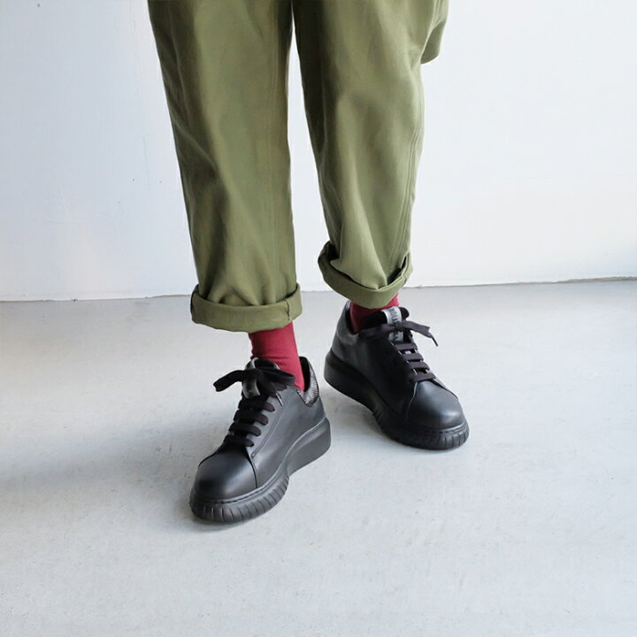 楽天市場】ANDiA FORA(アンディアフォラ) 厚底 黒 スニーカー 本革  