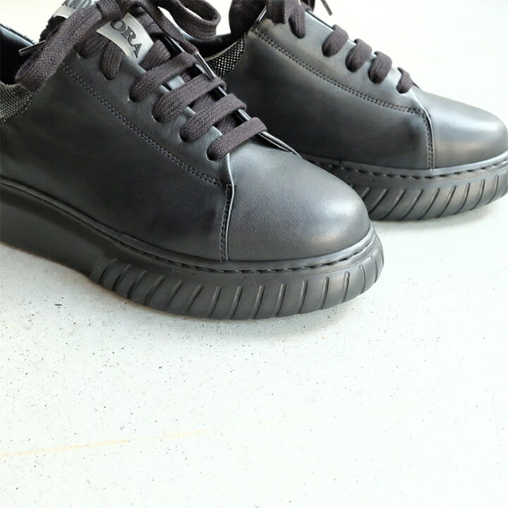 楽天市場】ANDiA FORA(アンディアフォラ) 厚底 黒 スニーカー 本革  