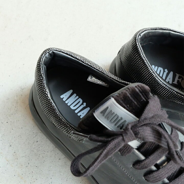 楽天市場】ANDiA FORA(アンディアフォラ) 厚底 黒 スニーカー 本革  