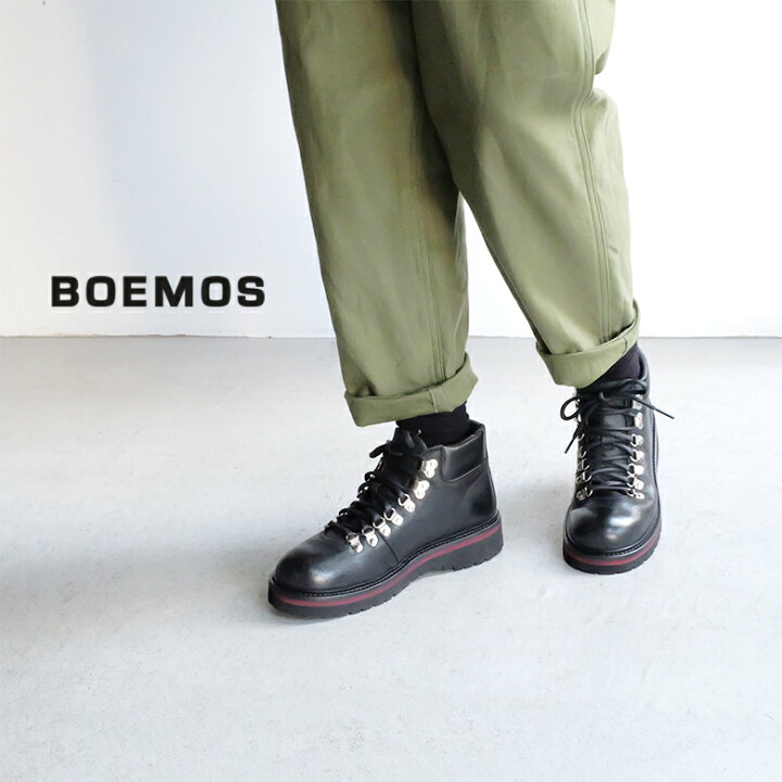 楽天市場】BOEMOS ボエモス レディース ブーツ マウンテンブーツ 黒 