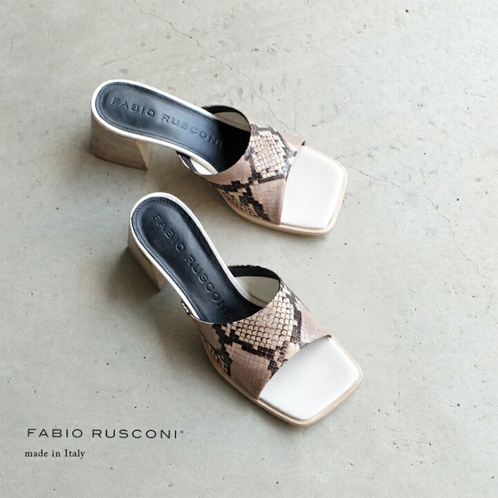 楽天市場】FABIO RUSCONI ファビオルスコーニ パイソン柄 ヒール  