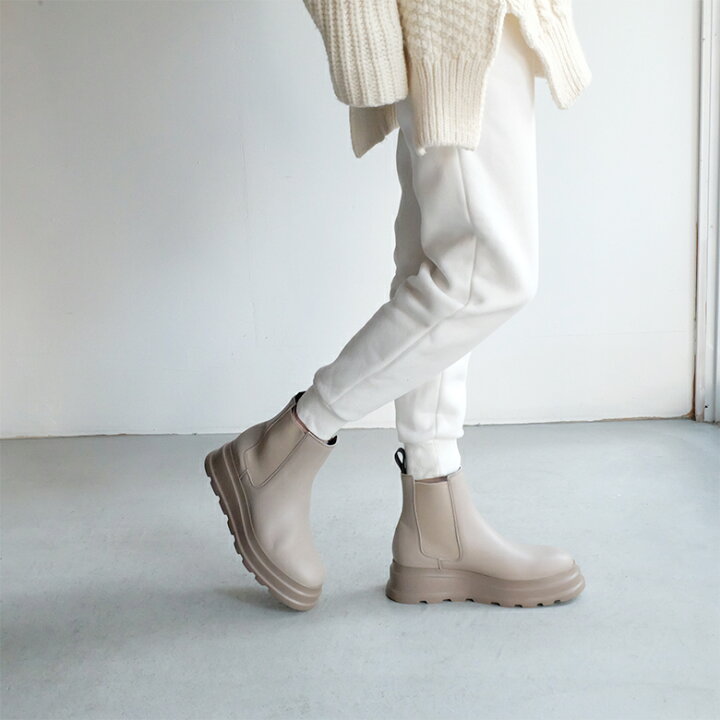 楽天市場】FRAU made in Italy サイドゴアブーツ 厚底 軽量 ブラック 