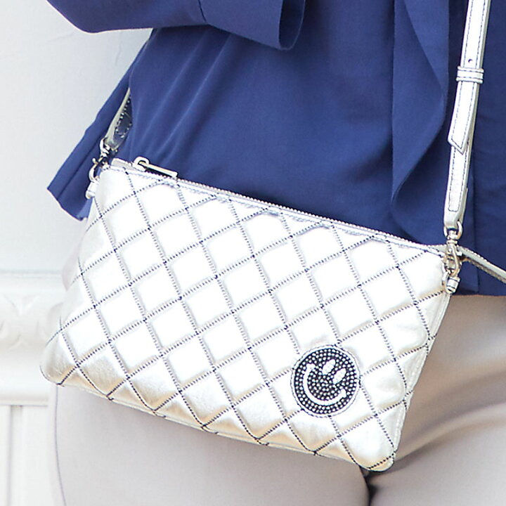 楽天市場 6 27迄 ポイント7倍 ポシェット レディース 斜めがけ 軽量 レザー製 革製 レディース バッグ スマホポシェット ポシェット お財布機能付き 大人かわいい シルバー ギフト プレゼント 羊革 ブランド 軽い 1301 Sw スマイル テネラ 3way お財布ポシェット