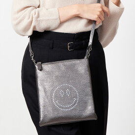 【エントリーでポイント10倍】ポシェット レディース 斜めがけ 軽量 バッグ 長財布が入る ブランド 軽い 革 本革 メンズ サコッシュ 縦長 ミニバッグ 小さめ 大人 ママ 旅行 カバン 携帯 スマホ 縦 日本製 20代 30代 40代＜1360 スマイル プチポシェット Mサイズ＞