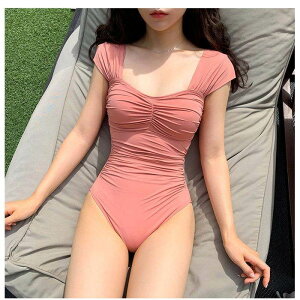 スイムウェア 水着 ワンピース 送料無料 ドレープ 半袖 レディース かわいい 大人可愛い きれいめ 上品 こなれ感 シンプル カジュアル 主役級 存在感 個性的 セクシー シック 夏 ビーチ プー