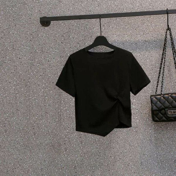 楽天市場】トップス Tシャツ 半袖 ラウンドネック レギュラー丈 