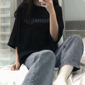 トップス Tシャツ ビッグT レギュラー丈 半袖 ラウンドネック ボーイッシュ クール ユニセックス 大人可愛い きれいめ シンプル カジュアル 大人 おしゃれ お洒落 かっこいい 大人女子 こなれ感 ラフ メンズライク キュート セクシー 無地 プリント 春 夏 10代 20代 30代