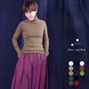 SWARM リブニット タートル レディース 秋 冬 タートルネック ハイネック ニット セーター リブニット コットンセーター 綿 コットン 薄手 長袖 ホワイト グレー マスタード ブルー ブラウン ネイビー ブラック レッド グリーン フリーサイズ