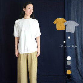 【15%offクーポン配信】天竺 カットソー 5分袖 tシャツ レディース 長袖 ドロップショルダー バルーン袖 Tシャツ デザインtシャツ コットン 綿 クルーネック フォーマル 女性 おしゃれ シンプル カジュアル 可愛い かわいい 無地 デザイン オフィス カラー きれいめ