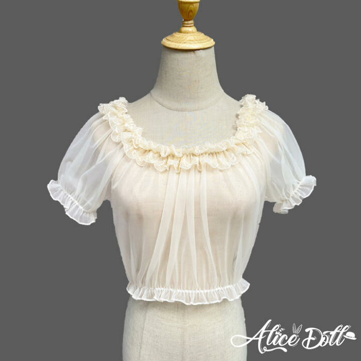 楽天市場】ロリィタ トップス ブラウス 半袖 長袖 インナー 透け感  