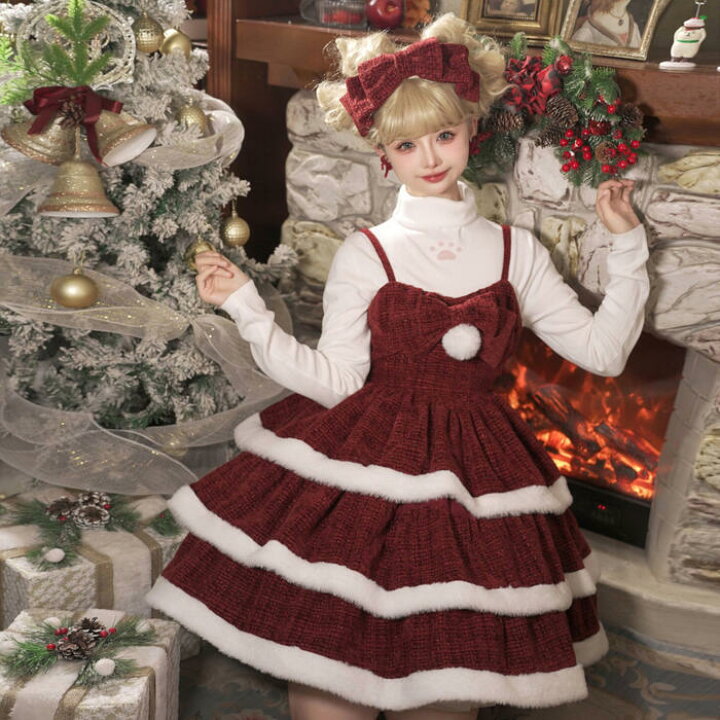 楽天市場】ロリータ ジャンパースカート クリスマス サンタクロース  