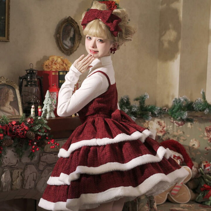 楽天市場】ロリータ ジャンパースカート クリスマス サンタクロース  