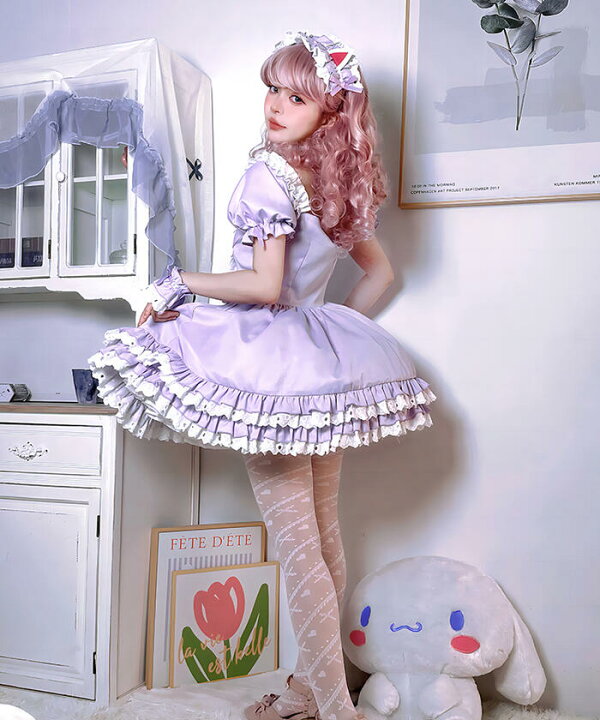 楽天市場】メイド服 猫耳メイド ワンピース エプロン ヘッドドレス 