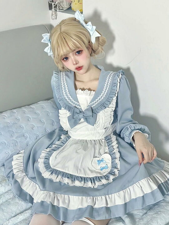 楽天市場】メイド服 セーラー風 セーラーワンピース セーラー服 メイド 