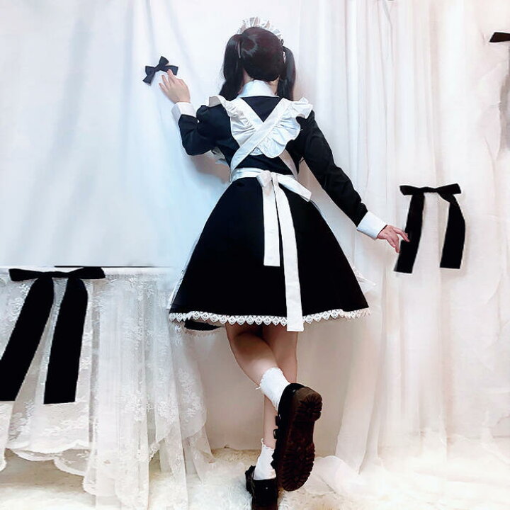 楽天市場】即納 高品質 メイド服 ワンピース 長袖 コスプレ 豪華  