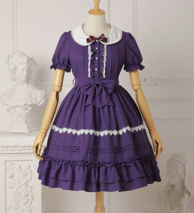 正規品 AliceGirl ロリータ ワンピース 手袖 天使界隈 ピンク XL（楽天 