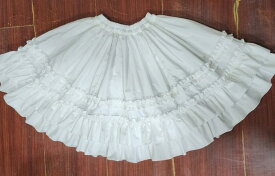 ロリータ クラロリ ゴスロリ スカート ミディアム ロングスカート 丈50-80cm 見せスカート ペチコート インナー レイヤード クラシカル 華やか フリル レース コットン ホワイト ブラック かわいい 大人可愛い ゴシックロリータ ロリータファッション 新入荷