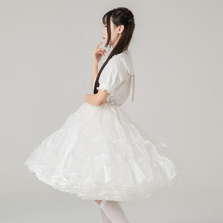 楽天市場】超ボリューム パニエ ロング丈 ロリィタ ワイヤーなし 結婚  