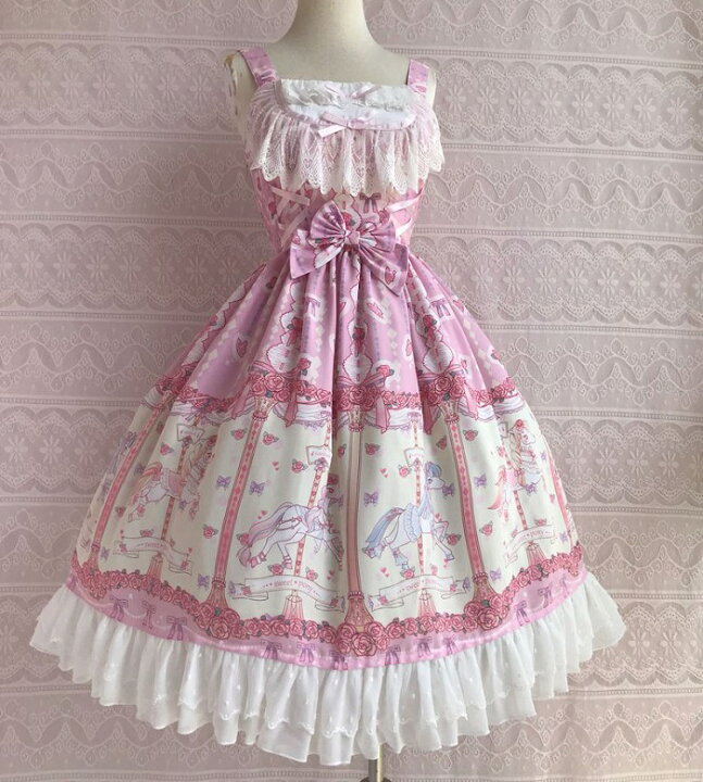 楽天市場】ワンピース ロリータ ロリィタ ドレス 春秋 花柄 バラ 