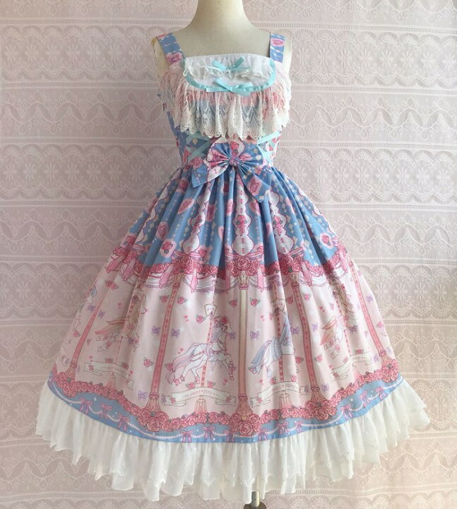 楽天市場】ワンピース ロリータ ロリィタ ドレス 春秋 花柄 バラ 