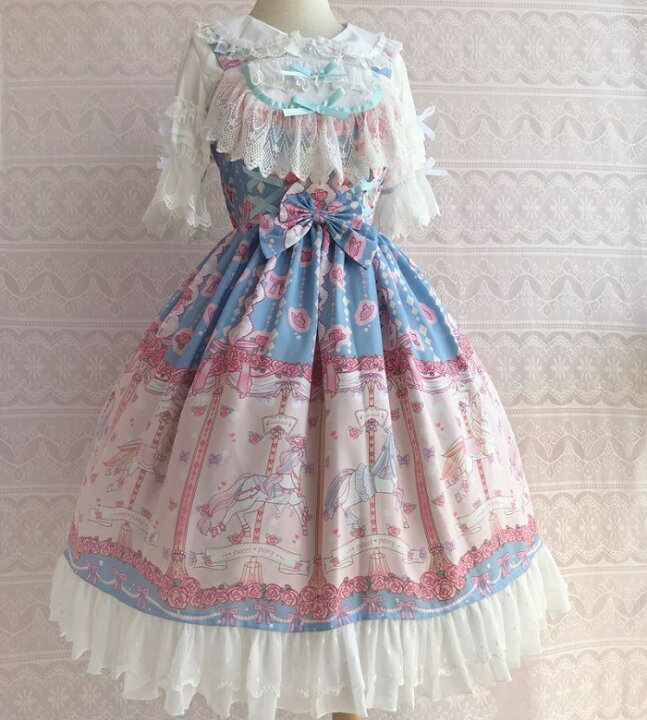 楽天市場】ワンピース ロリータ ロリィタ ドレス 春秋 花柄 バラ 