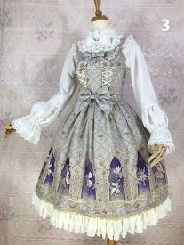 ワンピース Lolita イェルオリー シフォン JSK アニメ チャイナ プリント ファッション コスプレ 選べる　大きめ　小さめ コスプレ 衣装