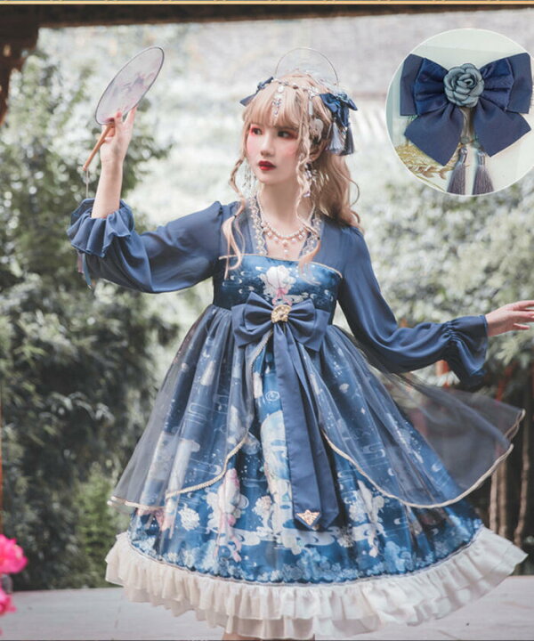 楽天市場】ロリータ ワンピース 長袖 チャイナドレス コスプレ 