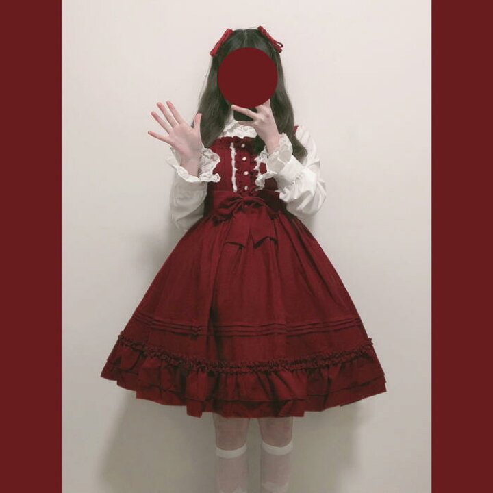楽天市場 ロリータ ロリィタ ワンピース ドレス レディース ジャンパースカート 7色 膝丈 シフォン 可愛い 舞踏会 コスプレ フリル レース リボン ロリータファッション ゆめかわいい 可愛い Alice Doll