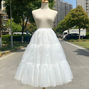 パニエ ボリューム 4枚重ね ロング 丈70cm ロリータ ウェディング 結婚式 パーティー コスプレ コスチューム ホワイト 膨らみ ドレス スカート かわいい 可愛い Lolita ロングパニエ ソフトパニ