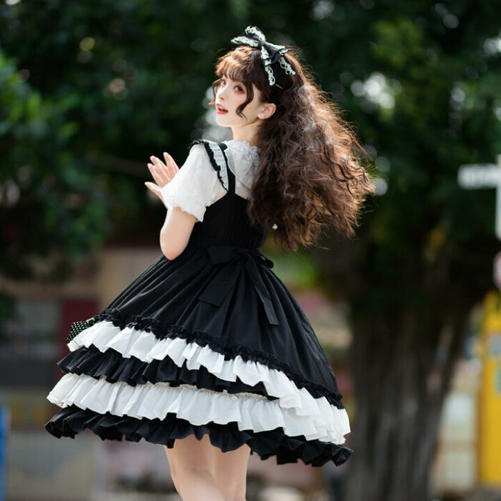 楽天市場】ロリータ ワンピース 甘ロリ ゴスロリ ジャンパースカート 