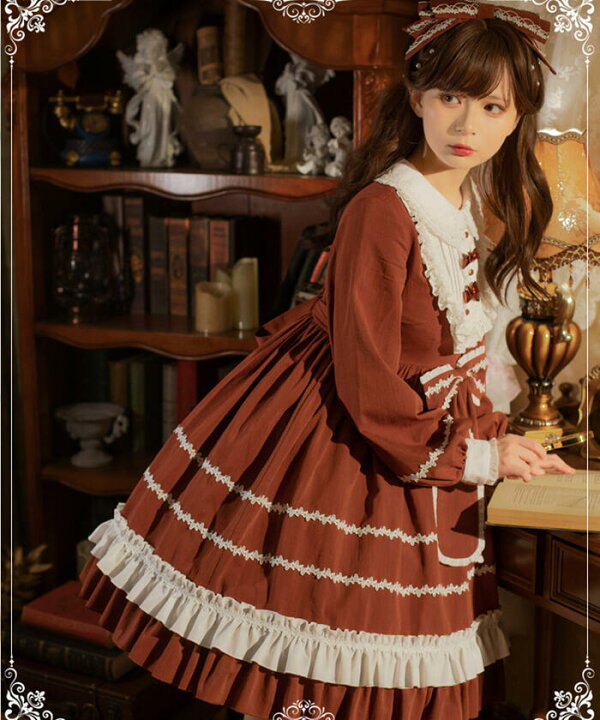 楽天市場 ロリータ ワンピース ゴスロリ クラロリ 長袖 ドレス クラシック ヴィンテージ 日常 可愛い リボン エレガント 華やか 春秋冬 コスプレ フリル レース レディース ゴシック ロリィタ Lolita 姫 華ロリ ふんわり スイート キュート Opハロウィン イベント